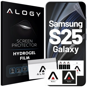 Folia hydrożelowa do Samsung Galaxy S25 – elastyczna ochrona ekranu, samoregeneracja, pełne dopasowanie i wysoka przejrzystość – Alogy Hydrogel Film™