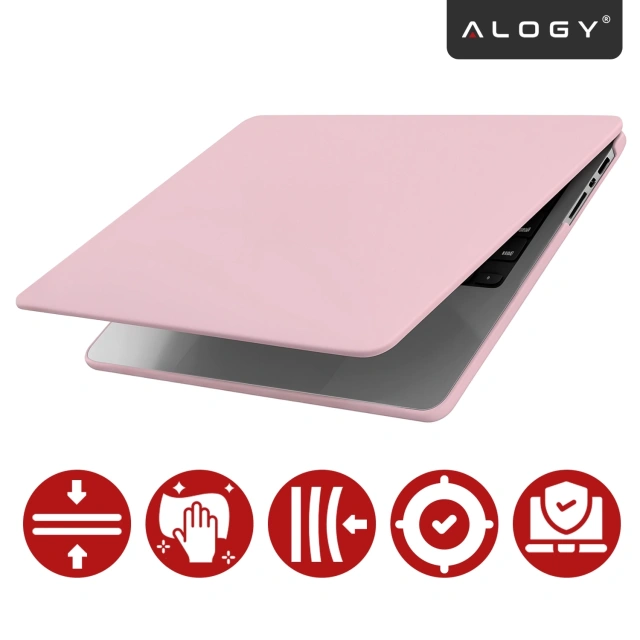 Etui do Apple Macbook Pro 16 2021-2025 (M1/M2/M3/M4) – elastyczna, matowa obudowa ochronna, lekka i odporna – Alogy AirGuard™ Różowy