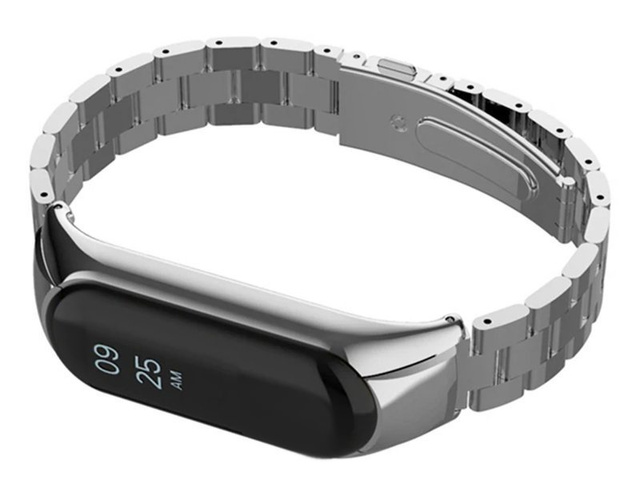 Alogy Bransoleta stainless steel bransoletka do Xiaomi Mi Band 5 Srebrna