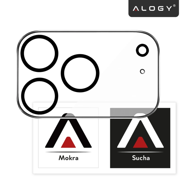 Szkło Ochronne na Obiektyw Aparatu do Apple iPhone 17 Pro Max, Wzmocnione i Odporne na Zarysowania, Precyzyjnie Dopasowane, Alogy Lens Protector Pro+™ – Przezroczyste