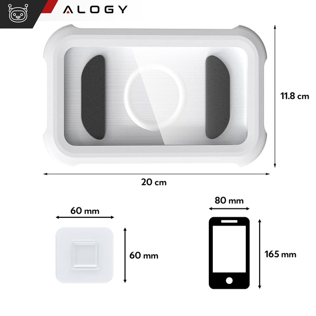 Alogy Waterproof Case Etui wodoodporne na telefon 4-7" pod prysznic Uchwyt futerał podstawka Białe