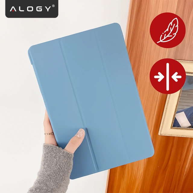 Etui do Apple iPad 11gen. 11" 2025 / 10gen. 10.9" 2022 Ochronne Hybrydowe z Miejscem na Rysik, Składana Okładka, Funkcja Podstawki, Alogy HybridBook™ Case  – Błękitne
