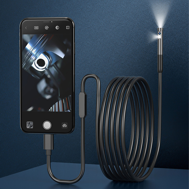Alogy Duo Cam Endoskop Kamera inspekcyjna endoskopowa 1920 Full HD Lightning do iPhone, USB-C, micro USB 3m 8mm czarna