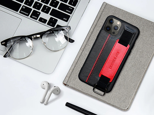 Alogy Etui na telefon obudowa Leather Case do iPhone 12/ 12 Pro 6.1 Czarne