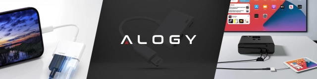 Przejściówka Lightning do HDMI i Lightning – adapter Full HD 60 Hz, łatwe podłączenie iPhone / iPad do TV lub projektora, Plug & Play – Alogy LightningHD™ Biały