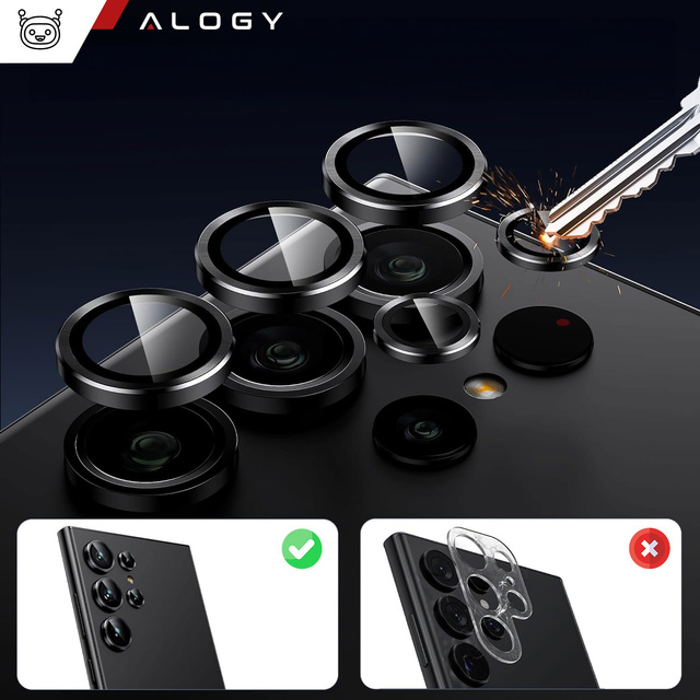 Alogy Lens Protector PRO+ Szkło do Samsung Galaxy S24 Ultra osłona na aparat obiektyw nakładka ochronna