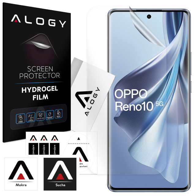 Folia Hydrożelowa do Oppo Reno 10 5G ochronna na telefon na ekran Alogy Hydrogel Film