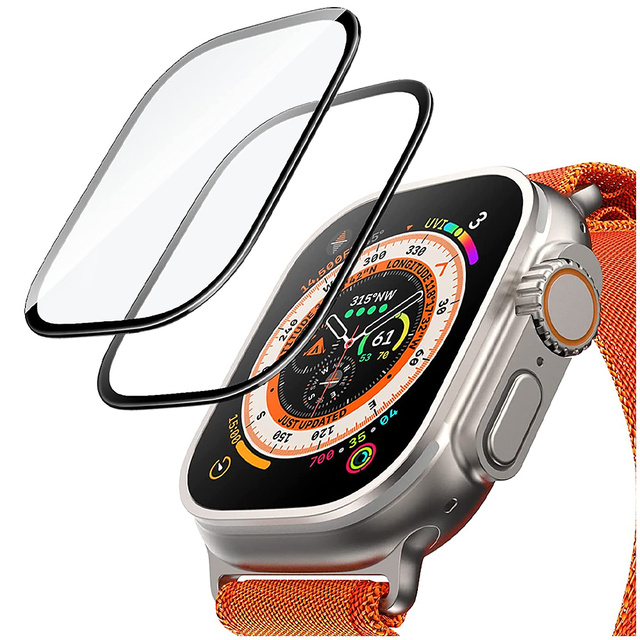 Alogy 2x Szkło na smartwatch elastyczne 3D do Apple Watch Ultra 49mm Black