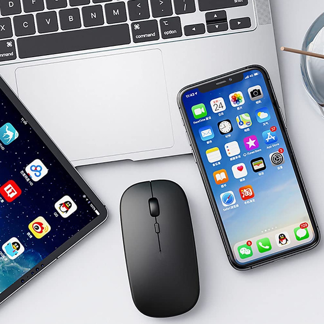 Myszka bezprzewodowa Alogy Mouse do laptopa tabletu Czarna