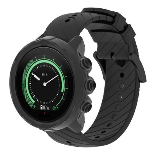 Alogy Etui silikonowe do smartwatcha case do Suunto 9 50 mm Czarne