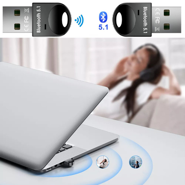 Alogy Adapter Bluetooth 5.1 USB-A Sygnał bezprzewodowy Czarny