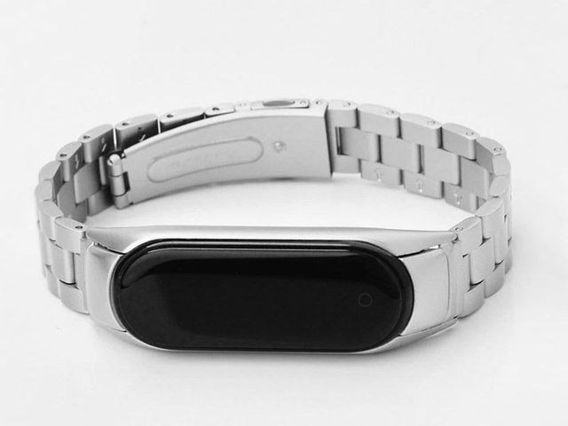 Alogy Bransoleta stainless steel bransoletka do Xiaomi Mi Band 5 Srebrna