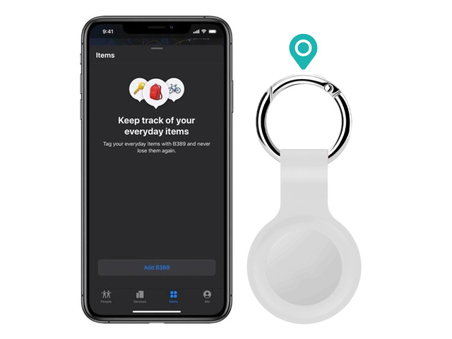 Alogy Etui silikonowe brelok z karabińczykiem do Apple AirTag Biały