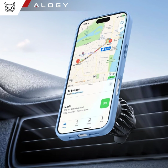 3w1 Zestaw Etui Hybrydowe + Szkło hartowane do Apple iPhone 16 obudowa ochronna Hybrydowe MagSafe z ochroną obiektywu case na telefon Alogy 3in1 Case Pack Sky Blue Niebieskie