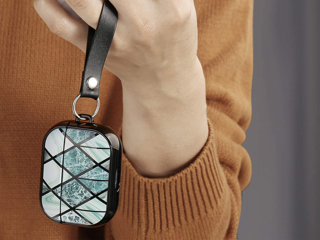 Alogy Etui ochronne do słuchawek 360 do Apple AirPods Pro Marble Black