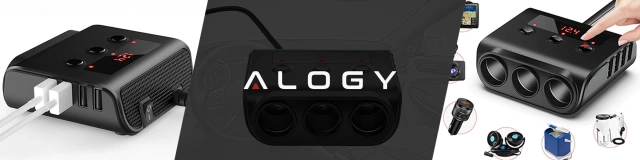 Alogy Rozdzielacz samochodowy adapter do zapalniczki 12V-24V 