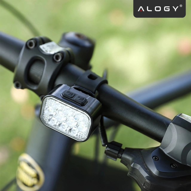 Lampka rowerowa LED Alogy DuoRide™ Lights Latarka na rower wodoodporne światło światełko na przód i tył przednia tylna 2 sztuki 10 LED