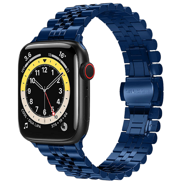 Alogy Pasek nylonowy Sport na rzep do Apple Watch 4/5/6/7/8/SE/Ultra (42/44/45/49mm) Czarno-pomarańczowy