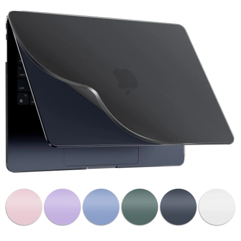 Etui do Apple Macbook Air 13 13.3" - 2018-2021 (M1 A2337/A2179/A1932) Alogy AirGuard™ Elastyczna obudowa Matowa Czerń