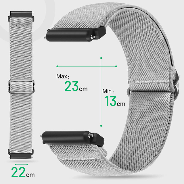 Alogy Nylon opaska do zegarka Smartwatcha Pasek elastyczny Uniwersalny nylonowy 22mm Szary