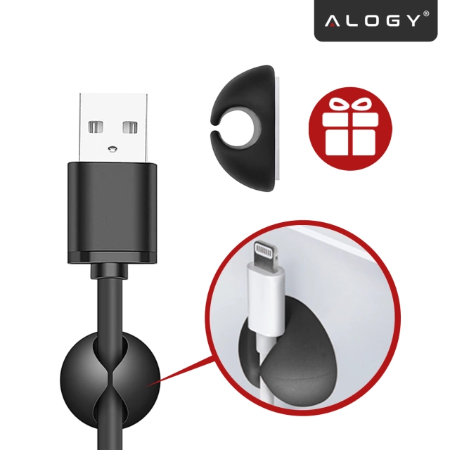 Uchwyt samochodowy na telefon szybę kratkę kokpit deskę do samochodu auta do telefonu 7" Alogy 3w1 Czarny + Organizer