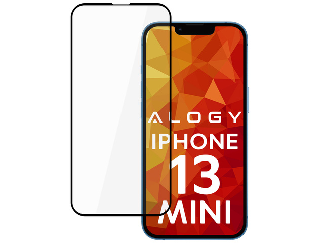 Alogy Szkło na ekran Full Glue case friendly do Apple iPhone 13 Mini 5.4 Black