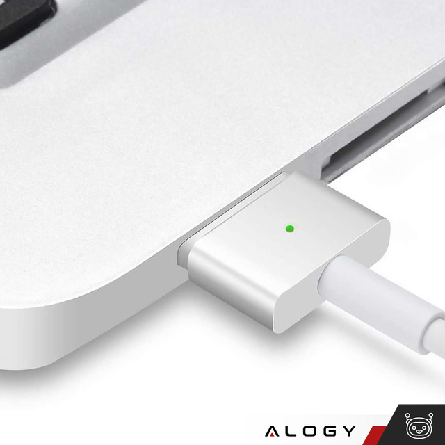 Alogy Ładowarka zasilacz do MacBooka Charger do Apple MacBook MagSafe 2 T-type 45W Biała