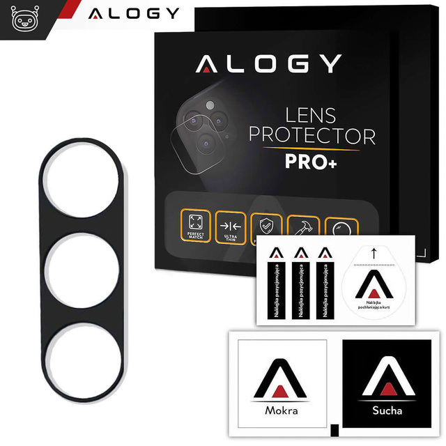 Alogy Metal Lens Metalowa osłonka do Samsung Galaxy S24+ Plus ochronna na wyspe aparat obiektyw Czarna
