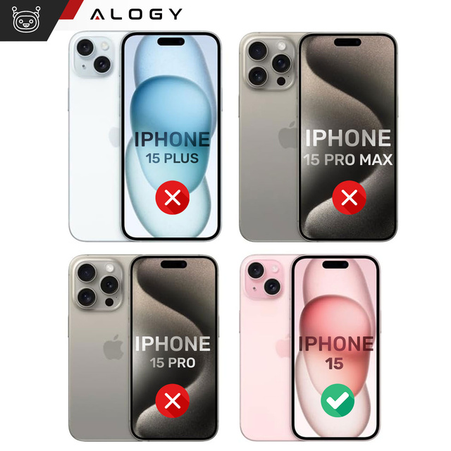 Alogy Etui na telefon do iPhone 15 Hybrid Case do MagSafe magnetyczne Przezroczyste