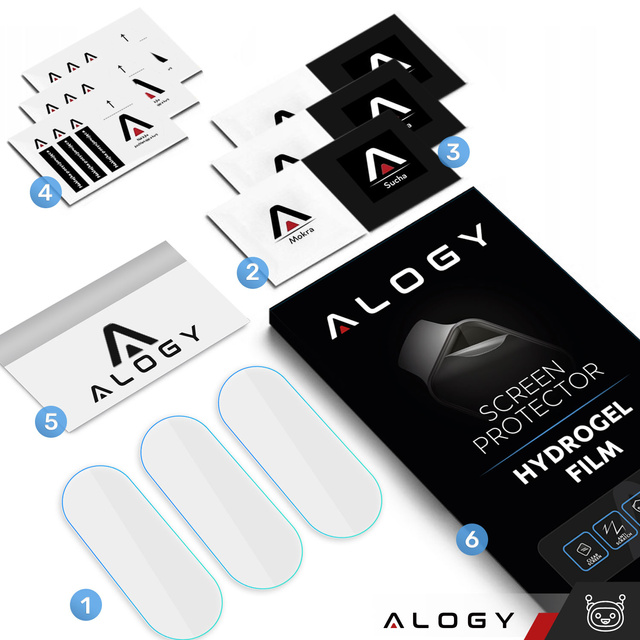 3x Folia ochronna Hydrożelowa hydrogel Alogy do smartwatcha do Xiaomi Mi Band 6