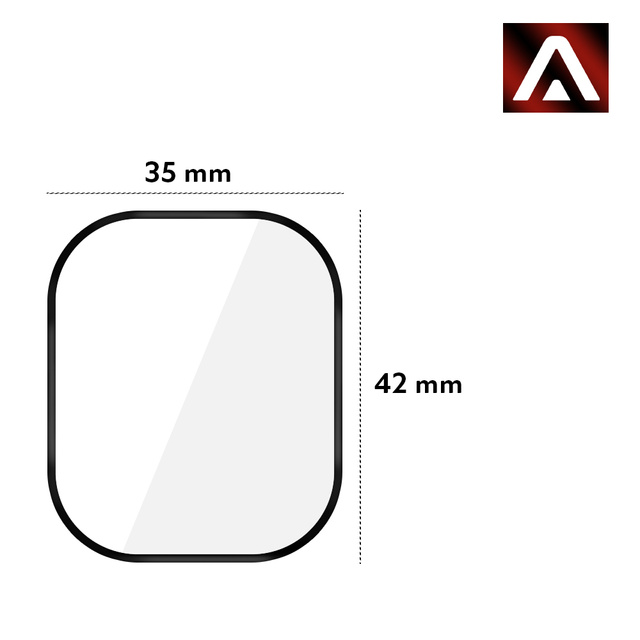 Alogy 2x Szkło na smartwatch elastyczne 3D do Apple Watch Ultra 49mm Black