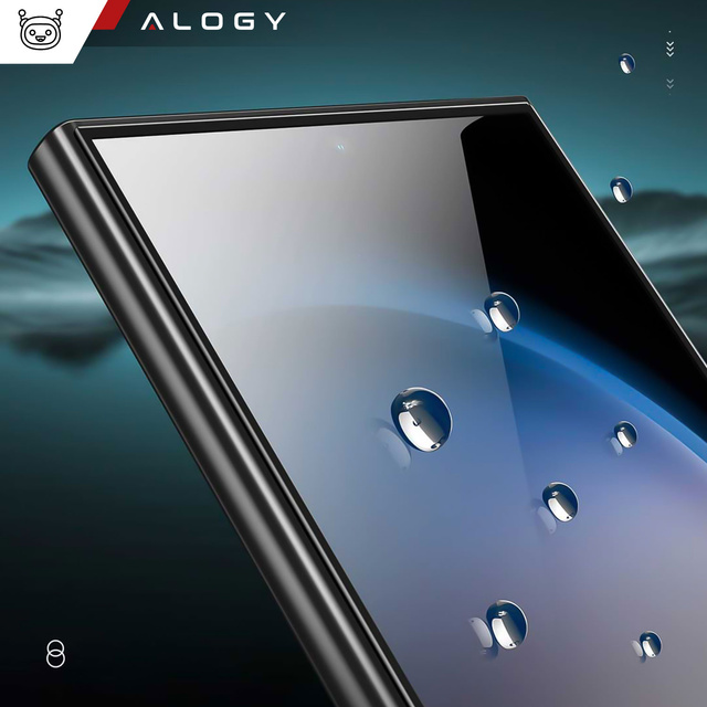Alogy Szkło na ekran Full Glue case friendly do Samsung Galaxy S24 Ultra Czarne