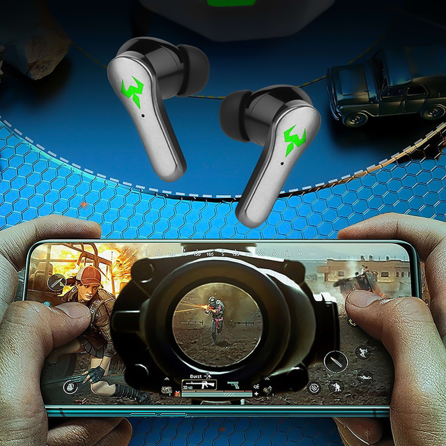 Alogy Słuchawki bezprzewodowe Bluetooth 5.2 TWS 9D EarPhones z stacją dokującą z mikrofonem PowerBank dla graczy Czarne