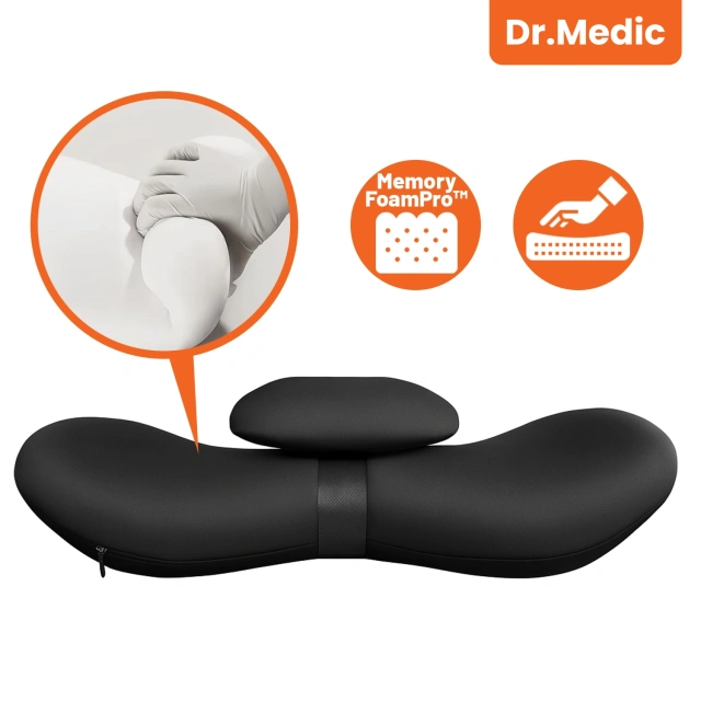Poduszka samochodowa masująca lędźwiowa – ergonomiczne wsparcie pleców i odcinka lędźwiowego, elektryczny masażer z wibracjami i regulacją wysokości dla kierowcy i pasażera – Dr.Medic RelaxLumbar™