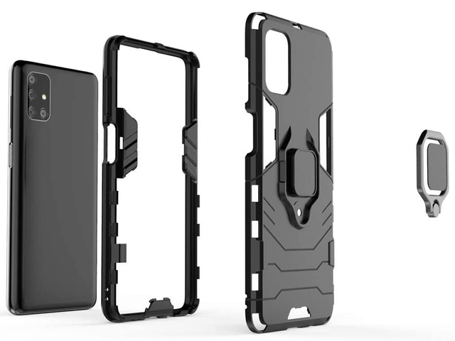 Alogy Etui na telefon Stand Ring Armor do Samsung Galaxy M51 czarne