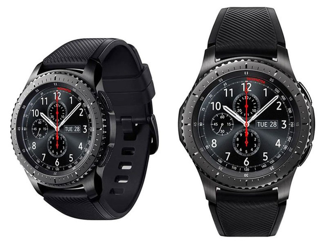 Gumowy pasek sportowy do Samsung Gear S3 / watch 46mm karbon czarny (22mm)