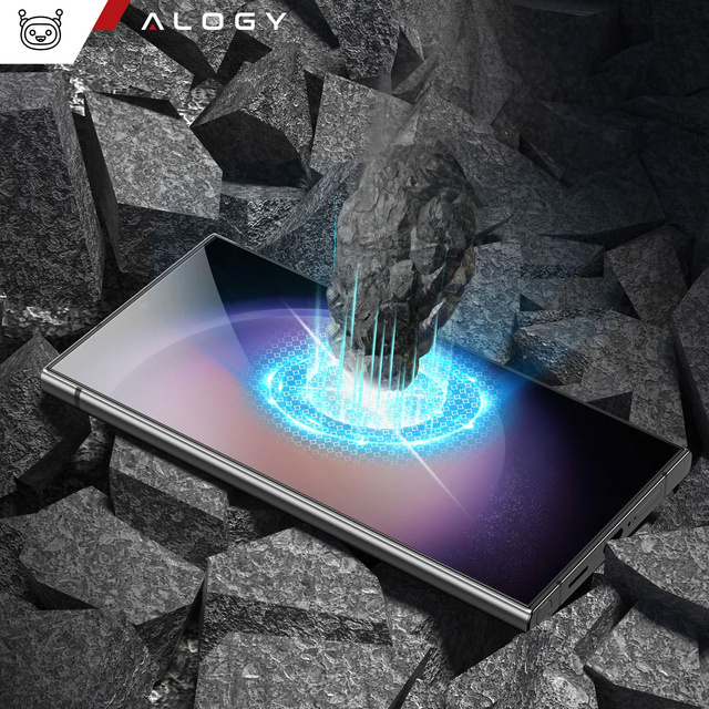 Alogy Szkło na ekran Full Glue case friendly do Samsung Galaxy S24 Ultra Czarne