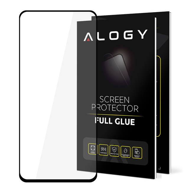 Alogy Szkło na ekran Full Glue case friendly do Xiaomi Poco F3 / Mi 11i Czarne