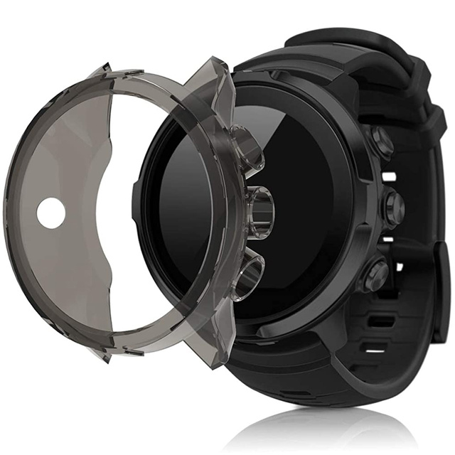 Alogy Etui silikonowe do smartwatcha case do Suunto 9 50 mm Czarne
