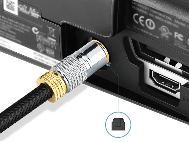 Alogy Kabel przewód optyczny cyfrowy 6.0mm Audio PC TV 100cm