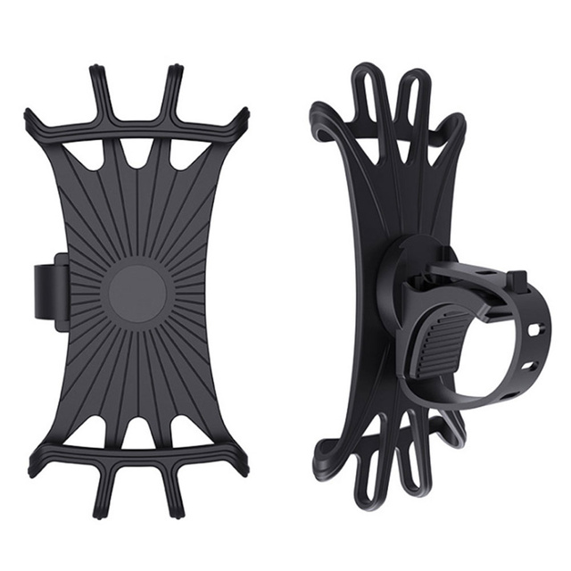 Alogy Uchwyt rowerowy Spider TPU Bike Holder do telefonu Silikonowy na rower motor hulajnoga quad Czarny