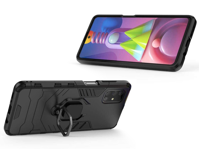 Alogy Etui na telefon Stand Ring Armor do Samsung Galaxy M51 czarne