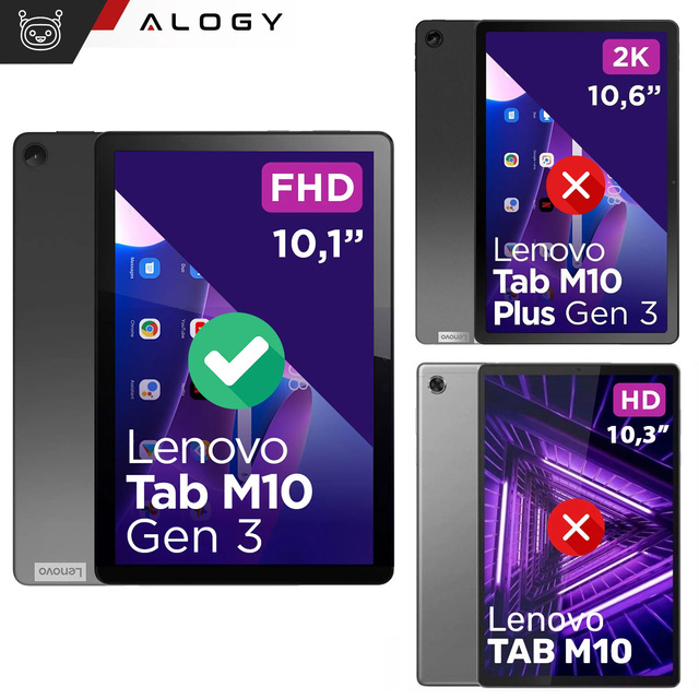 Alogy Etui na tablet do Lenovo Tab M10 3gen 3 gen 10.1” 2022 TB-328FU TB-328XU Book Cover Case Czarne