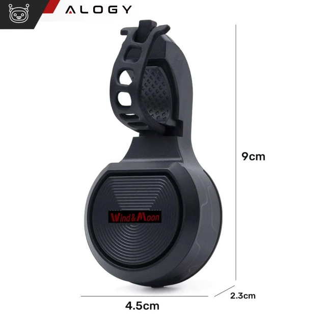 Alogy Dzwonek elektryczny + alarm rowerowy 2w1 Waterproof Electric Bell na rower wodoodporny czarny