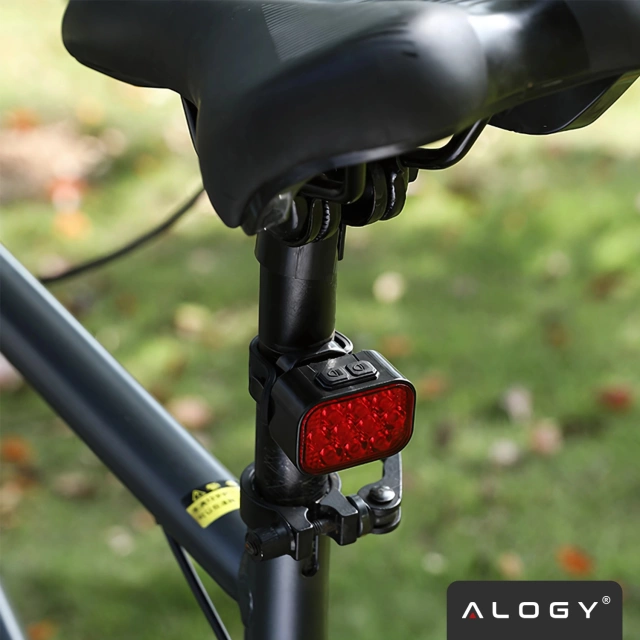 Lampka rowerowa LED Alogy DuoRide™ Lights Latarka na rower wodoodporne światło światełko na przód i tył przednia tylna 2 sztuki 10 LED