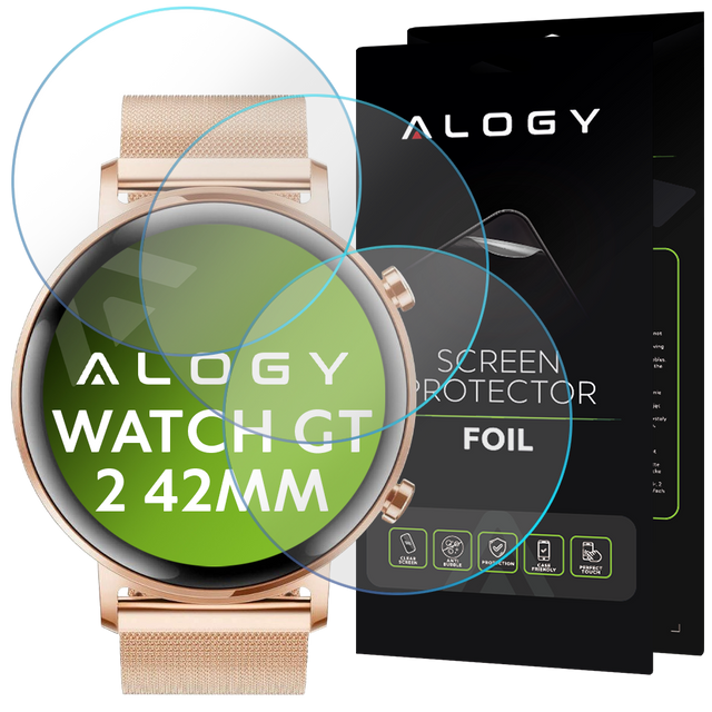 Alogy Folia hydrożelowa x3 Hydrogel do Huawei Watch GT 2 42mm