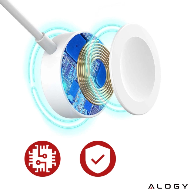 Alogy Ładowarka indukcyjna QI Charger do Apple Watch USB-C 100cm Biała