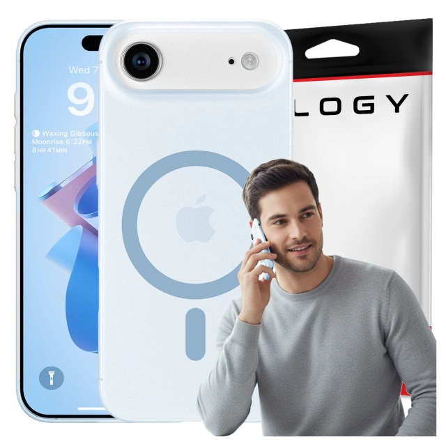 Etui do Apple iPhone 17 Air – matowa obudowa do MagSafe z ochroną obiektywu, smukłe i odporne na zarysowania, idealne dopasowanie – Alogy Skinny MatteCase™ Sky Blue