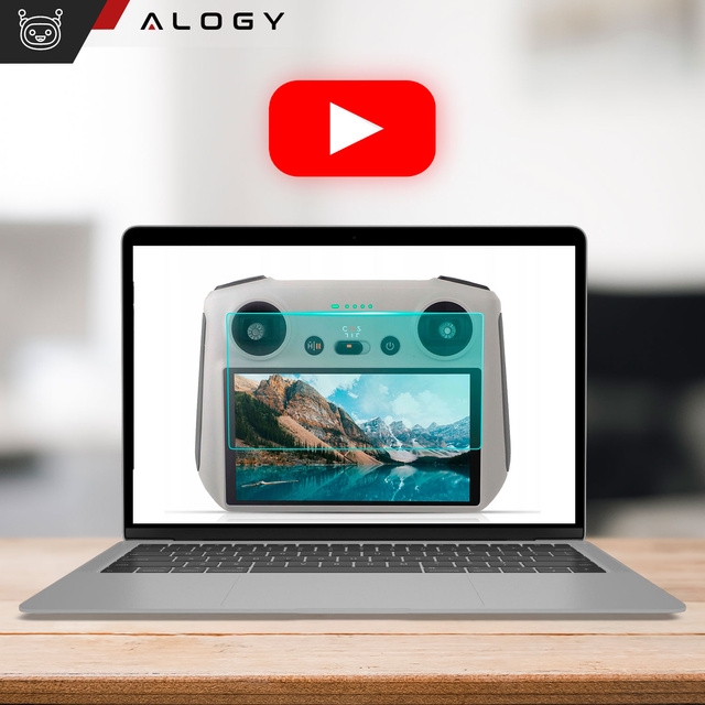 Alogy Screen Protector PRO+ 2x Szkło hartowane do DJI RC / DJI RC 2 - DJI Mini 4 Pro / Air 3 na ekran drona 