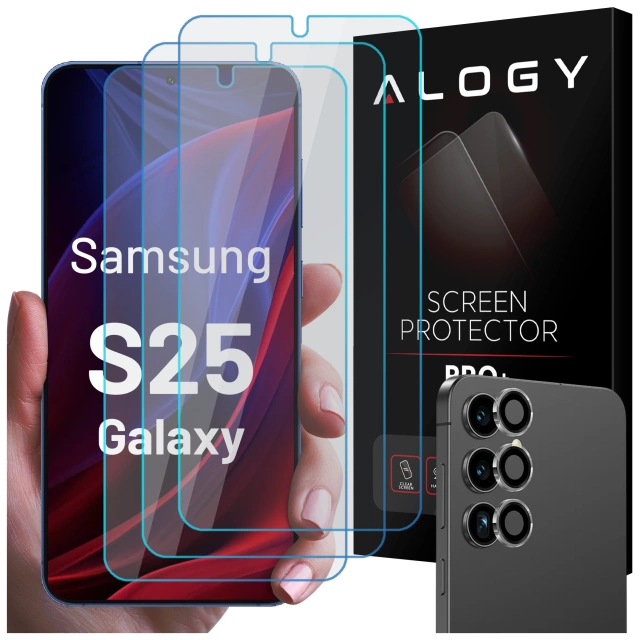 3x Szkło hartowane na ekran 9h + Szkło na obiektyw  Alogy Glass Pack do Apple iPhone 14 Pro